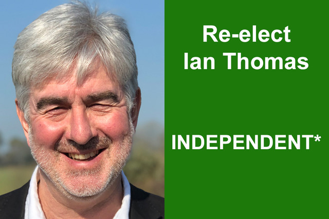 Polling day is here, please use your vote to re-elect Ian Thomas.